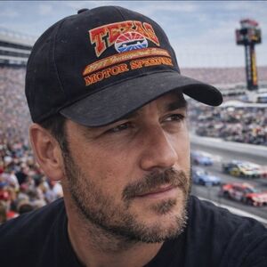 Vtg Trucker 1997 Texas Motor Speedway NASCAR racing snap back baseball cap